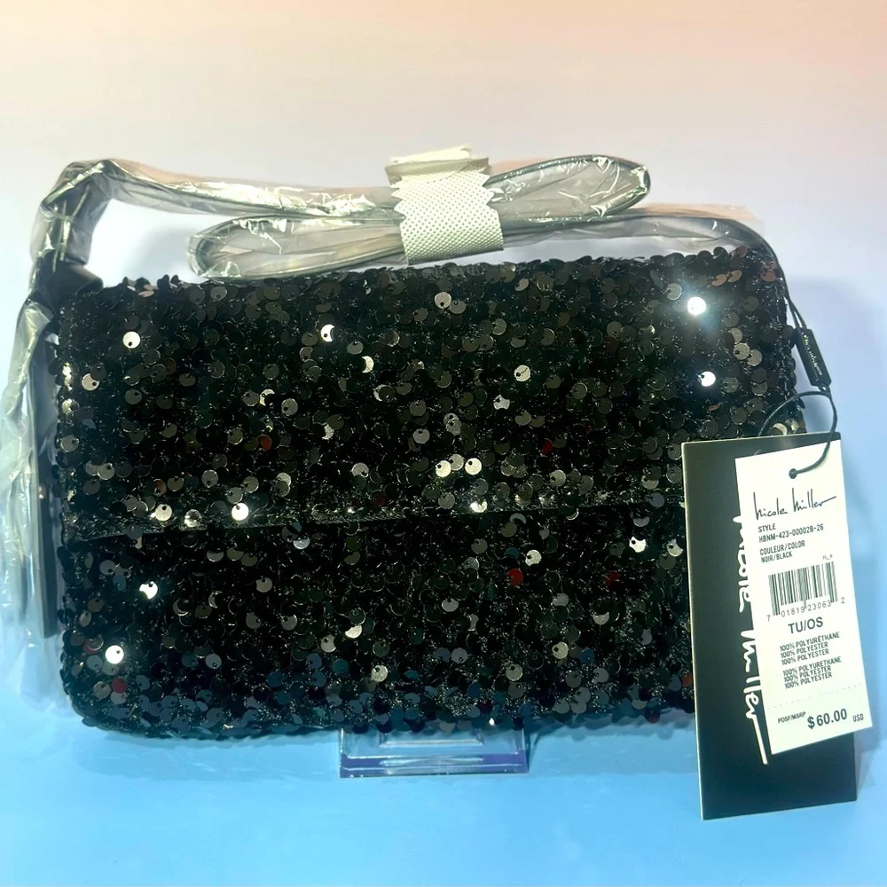 Nicole Miller New York Sequin Shoulder Bag - Picture 1 of 5